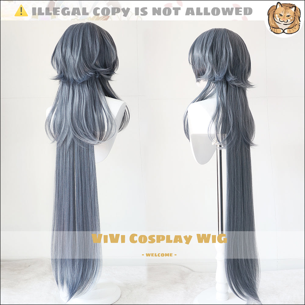 Logos wig styled on mannequin for game-accurate representation