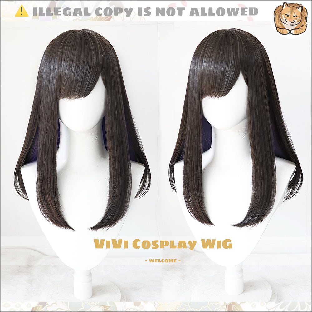 Priestess wig styled on mannequin for accurate character representation