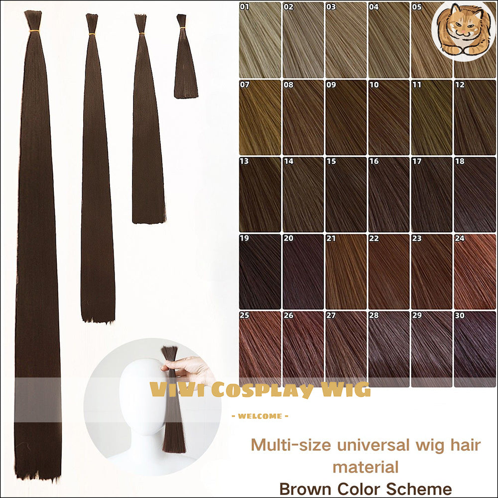 Multi-Size Brown Cosplay Wig for Unisex