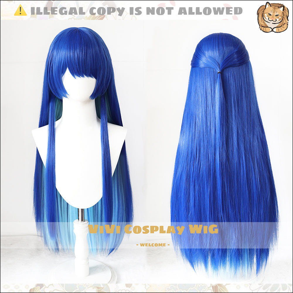 Mostima wig styled on mannequin for game-accurate representation