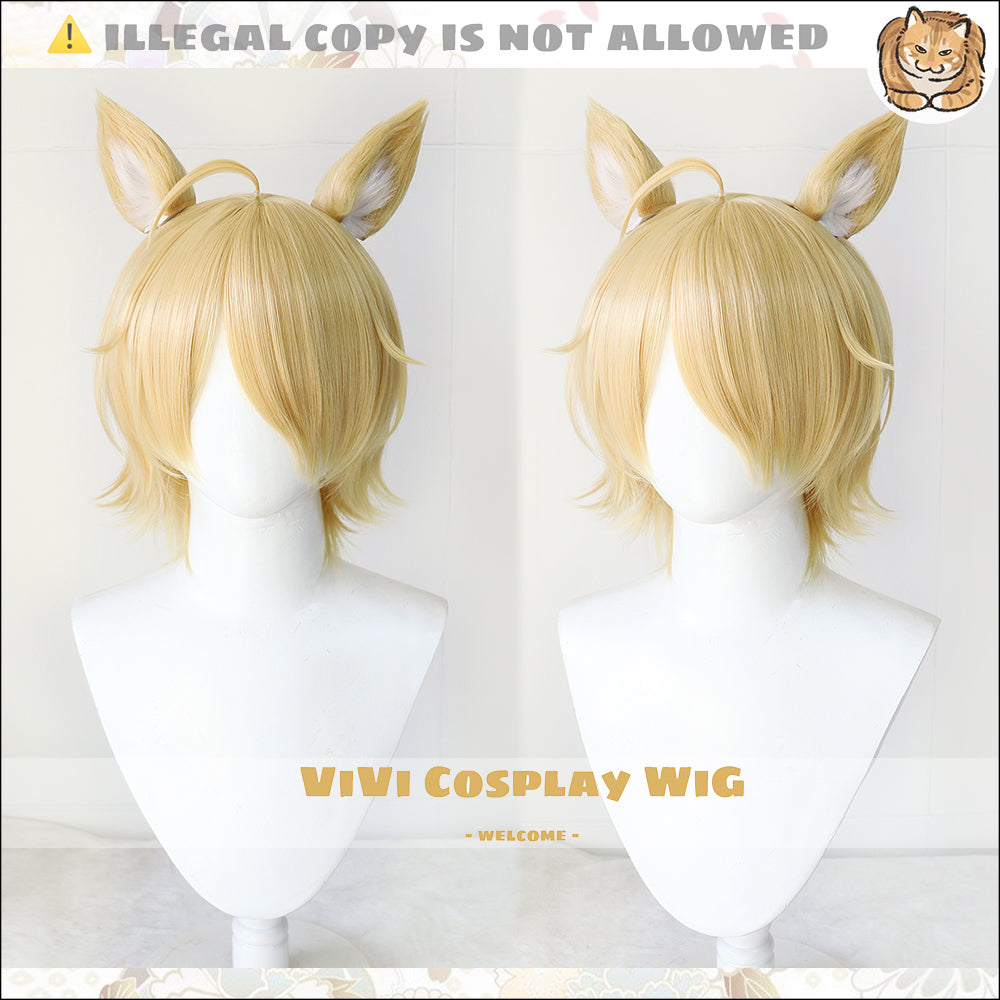 Młynar wig styled on mannequin for game-accurate character representation