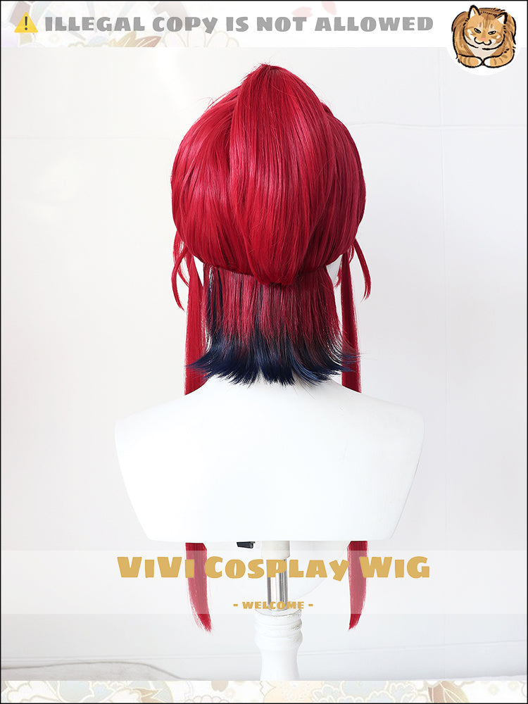 Back view demonstrating long length and gradient effect