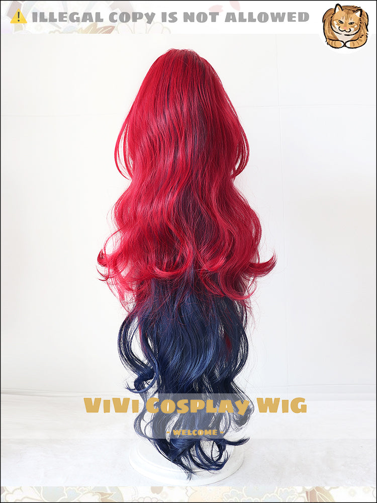 Back view demonstrating long length and gradient effect