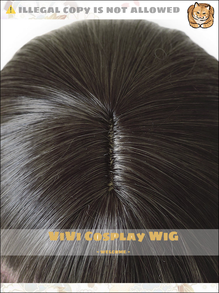 Overhead view demonstrating natural-looking scalp part