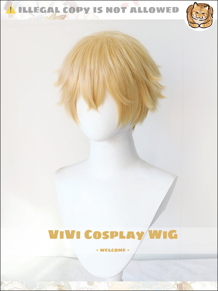 Versatile Men's Cosplay Wig for Chainsaw Man Fans
