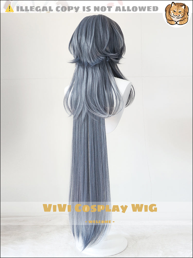 Side profile showing length and color accuracy of Logos wig