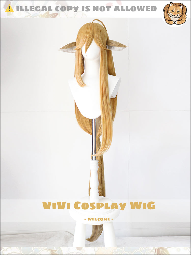 Side profile showing long length and ombre effect