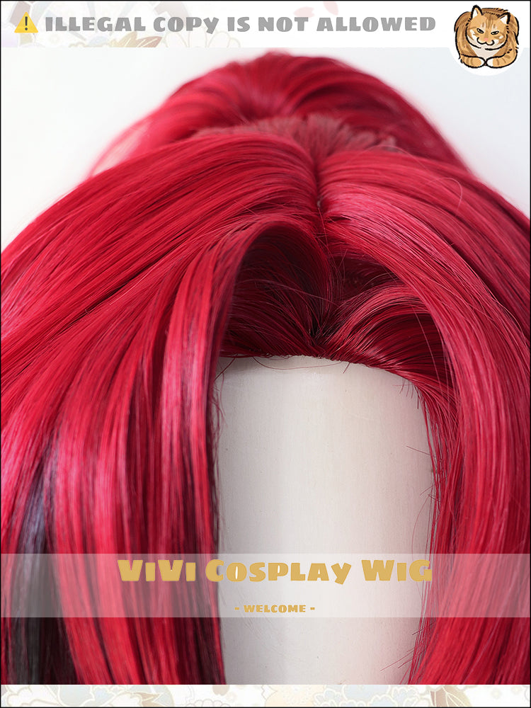 Hair part detail showing seamless color transition and volume layers​
