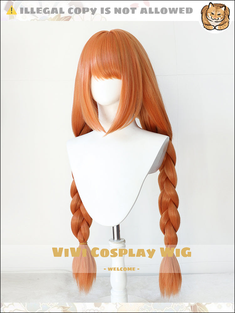 Side profile showing long hairstyle and color gradient