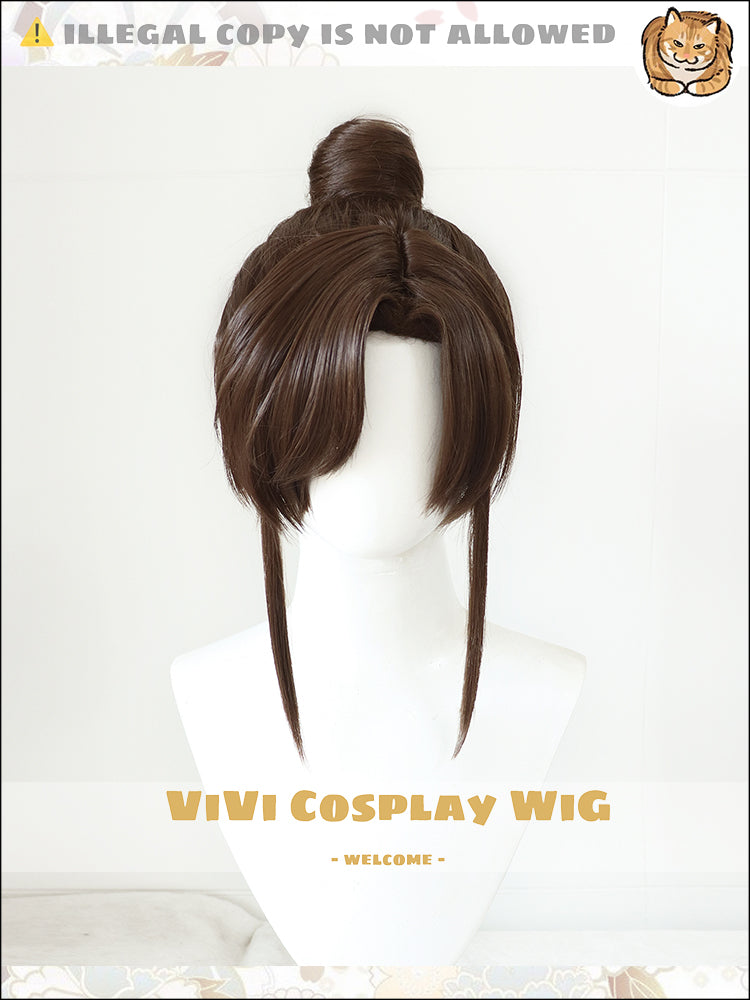 Rich Brown Color Scheme Medium Cosplay Wig
