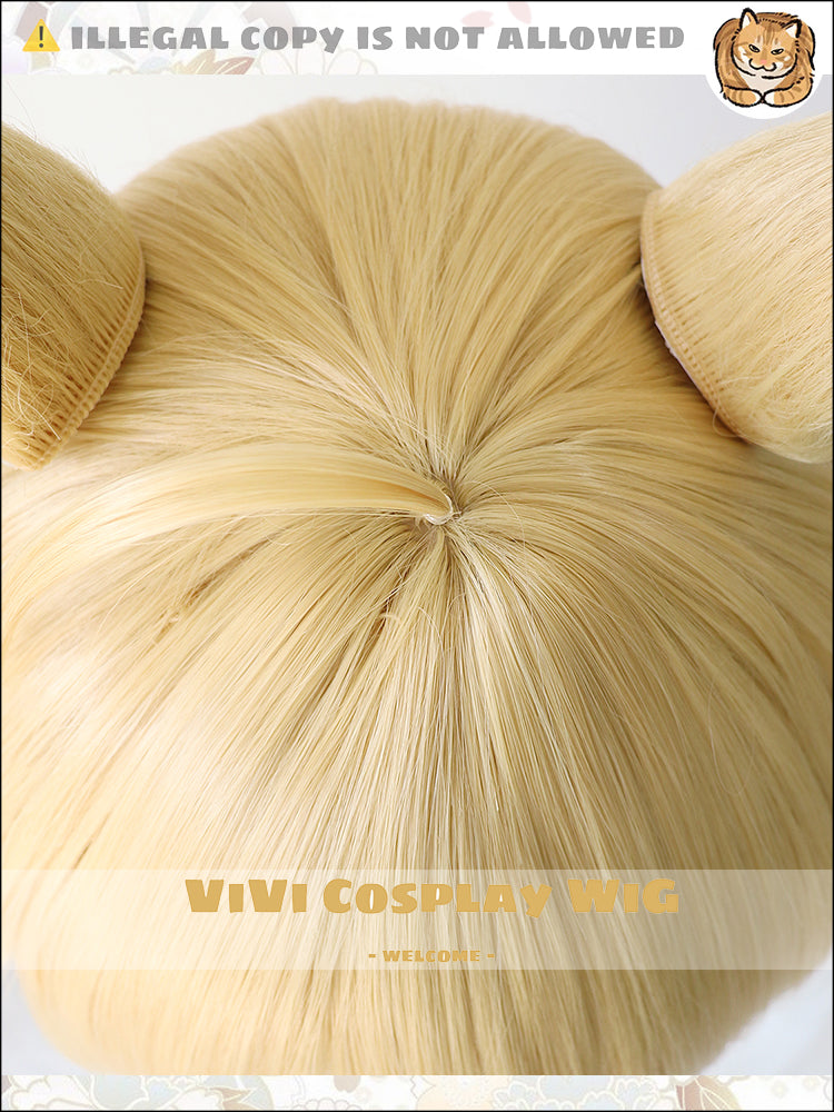 Close-up of warm vanilla blonde hair details and color accuracy