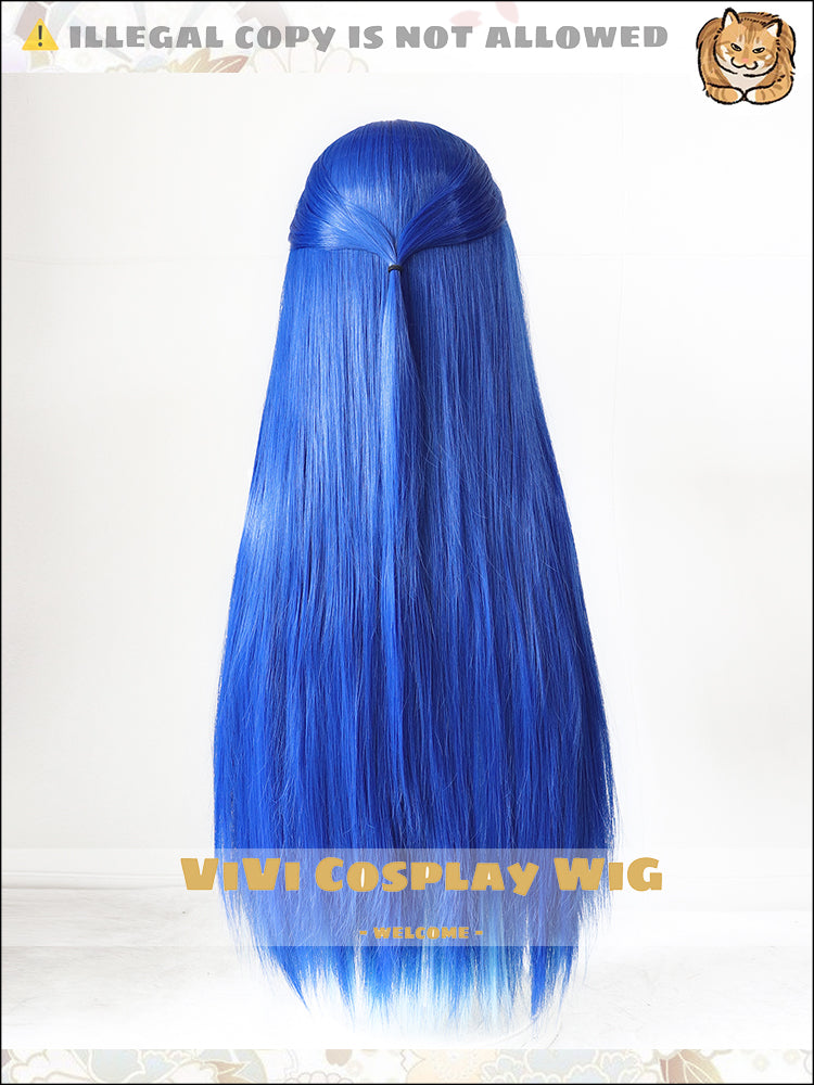Back view demonstrating long hair style and volume of Mostima cosplay wig