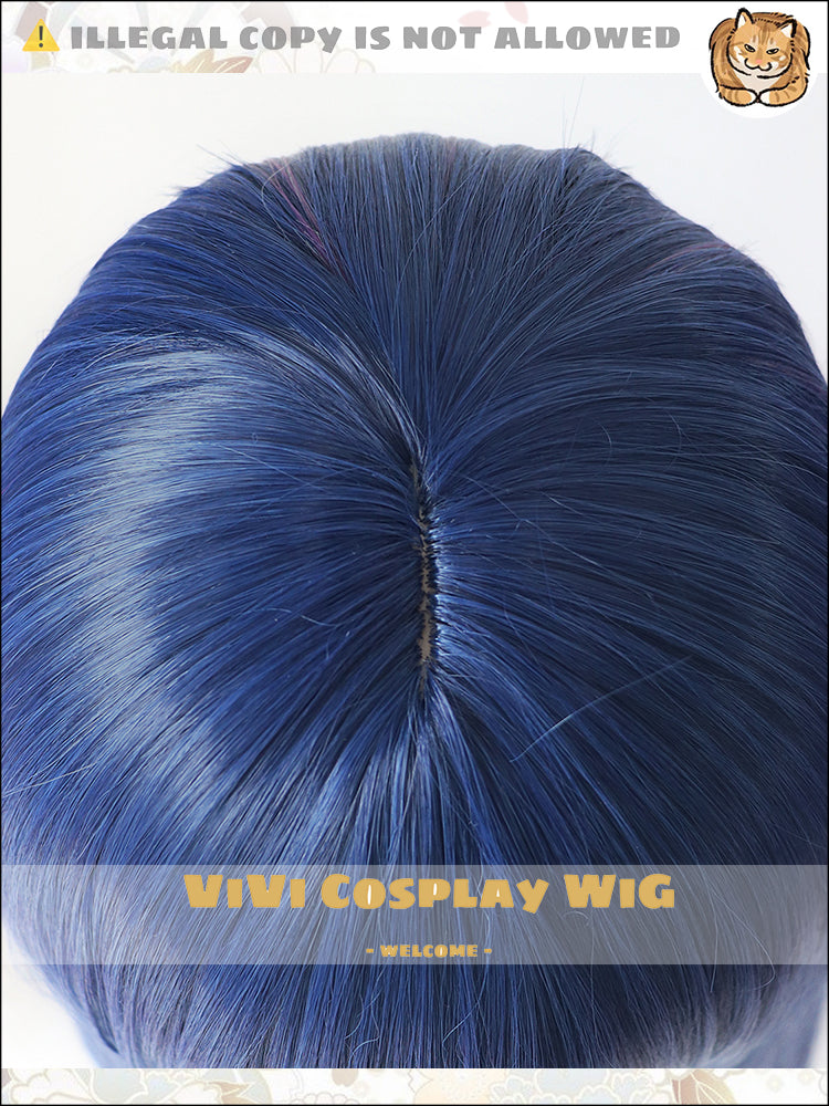 Overhead view demonstrating natural-looking scalp part